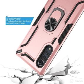 img 1 attached to GORGCASE For LG Velvet (2020)/LG Velvet 5G CASE [Not For Verizon LG Velvet 5G UW] Anti-Scratch Heavy Duty 360° Rotating Ring Stand Protective Shockproof Cover(Works With Magnetic Car Mount) Rose Gold