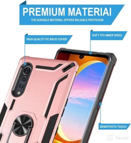 img 3 attached to GORGCASE For LG Velvet (2020)/LG Velvet 5G CASE [Not For Verizon LG Velvet 5G UW] Anti-Scratch Heavy Duty 360° Rotating Ring Stand Protective Shockproof Cover(Works With Magnetic Car Mount) Rose Gold