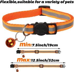 img 3 attached to 🐱 12 Pack SMXXO Cat Collars with Bells – Reflective and Breakaway Set, Adjustable Safety Kitten Collar for Male Cats – Includes 2 Name ID Tags and Pet Supplies Accessories