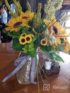 img 1 attached to 2 Pack Lvydec Artificial Sunflower Bouquet - Brighten Home Decor With Fake Yellow Flowers For Weddings & More! review by Jim Cronin