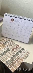 img 5 attached to 2023 Small Desk Calendar With Stickers - 6" X 8" Flip Desktop Organizer - Runs Until June 2024