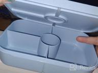 img 1 attached to Child-Friendly Jeopace Bento Box With 4 Compartments, Microwave/Freezer/Dishwasher Safe, And Utensils Included - Perfect For Kids' Lunches (Light Purple) review by Marquel Rubio