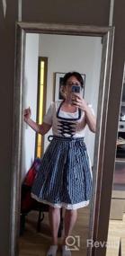 img 6 attached to Oktoberfest Costume For Women: German Bavarian Beer Girl Dirndl Dress - 3-Piece Set By JASAMBAC