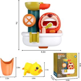 img 3 attached to 🦆 Stondino Baby Bath Toy | Bubble Bath Toddler Bath Toys for Kids Ages 4-8 | Bath Bubble Maker Tub | Bath Toys for Toddlers 3-4 | Wind-Up Swimming Duck Bathtub Toys for Boys Girls | Gift Box Package