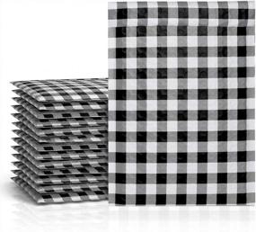 img 4 attached to 50Pcs Plaid Bubble Mailers #0 - Strong & Waterproof Envelopes For Packing, Shipping Jewelry, Makeup, And Small Items.