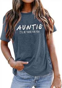 img 3 attached to Women'S Blessed Aunt Tee Shirt: EGELEXY Casual Short Sleeve Letter Print Funny Tops Gift