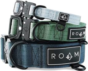 img 4 attached to 🐶 ROAM Premium Adjustable Dog Collar - Heavy-Duty Nylon Collar with Quick-Release Metal Buckle