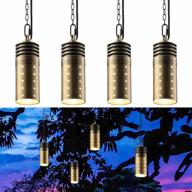 ul listed leonlite low voltage led landscape lights - outdoor pendant lights for tree, gazebo & pergola (aluminum, ip65, 2700k soft white, brass bronze - pack of 4) logo