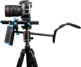 img 3 attached to Наплечная опора для цифровой зеркальной фотокамеры/видеокамеры с изогнутой подушкой и двуручными рукоятками от Annsm Professional Video для Sony Nikon Canon.