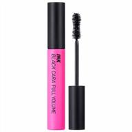 get bold and beautiful lashes with peripera ink black mascara - lengthening, thick, waterproof, smudge proof, long lasting, not animal tested - 0.3 oz, 04 full volume curling logo