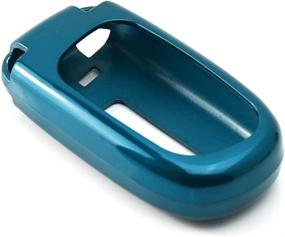 img 1 attached to 🔑 iJDMTOY Glossy Blue Smart Key Fob Shell Cover: Exact Fit for Charger Challenger Dart Durango Journey, Grand Cherokee Renegade, 200 300, and More