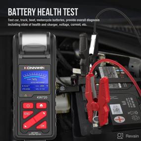 img 1 attached to 🚗 KONNWEI KW720 Car Battery Tester with Printer, 6V 12V 24V Battery Load Tester for Automotive, Digital Auto Battery Analyzer with Alternator and Starter Tester, 100-2000CCA for Car Truck Motorcycle (Includes Paper)