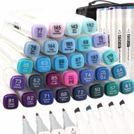 adaxi double-ended sketch markers - 30 blue tone colors for art creation and illustration logo