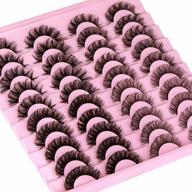 get the perfect look with newcally false eyelashes - 20 pairs of mink d-curl strip lashes for a natural and fluffy wispy effect логотип