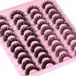 get the perfect look with newcally false eyelashes - 20 pairs of mink d-curl strip lashes for a natural and fluffy wispy effect logo