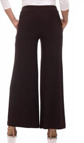 img 1 attached to Women'S Rekucci Palazzo Pants - Stretchy Elegant Wide Leg Travel Style