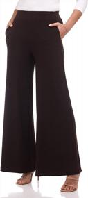 img 3 attached to Women'S Rekucci Palazzo Pants - Stretchy Elegant Wide Leg Travel Style