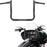 weisen 14&#34; rise monkey bar ape hangers handlebar - gloss black, 1-1/4&#34; handle bars compatible with harley touring street glide flhx &amp; electra glide flh (1986-2022) логотип