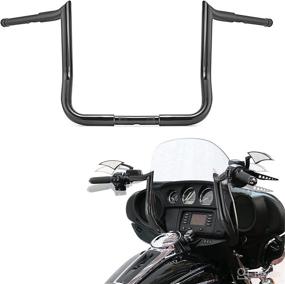 img 4 attached to WeiSen 14&#34; Rise Monkey Bar Ape Hangers Handlebar - Gloss Black, 1-1/4&#34; Handle Bars Compatible with Harley Touring Street Glide FLHX &amp; Electra Glide FLH (1986-2022)