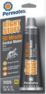 permatex the right stuff grey instant 90 minute gasket maker - 3oz: superior sealing power in minimal time logo