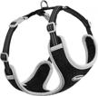 reflective soft mesh no-pull puppy harness, over-head design for choke-free walking. ideal for small/medium dogs and cats. breathable and ventilated (black, size m) logo