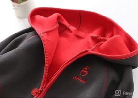 img 3 attached to 🧥 Feidoog Children's Hooded Long Sleeve Zip-Up Polar Fleece Jacket - Premium Outerwear Coat