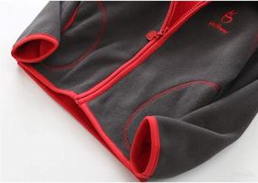 img 2 attached to 🧥 Feidoog Children's Hooded Long Sleeve Zip-Up Polar Fleece Jacket - Premium Outerwear Coat