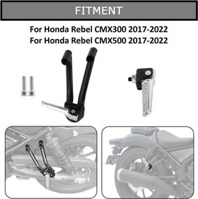 img 3 attached to 🏍️ Motorcycle Rear Folding Foot Pegs Kit for Rebel CMX 500 300 2017-2022 (2017-2022) - Enhanced Rear Passenger Footrest Pedal