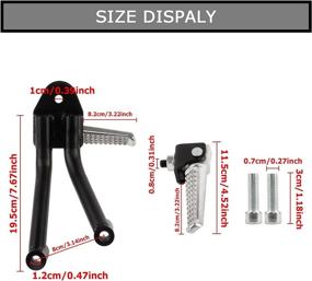 img 2 attached to 🏍️ Motorcycle Rear Folding Foot Pegs Kit for Rebel CMX 500 300 2017-2022 (2017-2022) - Enhanced Rear Passenger Footrest Pedal