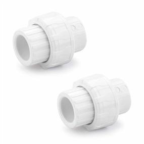 img 4 attached to 2-Piece 0.5" SCH80 White EPDM O-Ring Jetstream Union PVC Pipe Fitting - F1970