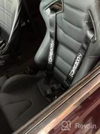 img 1 attached to Pair Of All Black Racing Seats W/Silders - PVC Snake Pattern & Carbon Fiber Style Leather Reclinable review by Shane Grosland