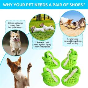 img 1 attached to SUNFURA Dog Shoes: Breathable Mesh Pet 🐾 Boots for Summer, Rugged Anti-Slip Sole, Paw Protector Sandals