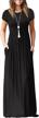 women's short sleeve plain maxi dress with pockets - loose casual long dresses by grecerelle logo