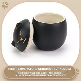 img 1 attached to 🐾 MEETPET Cat Urn Dog Urn: Smiley-Cat Pet Urn with Memoria Card - 3.2x2.9 & 4.9x4.25 - Ashes Urns for Your Beloved Pet