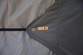 img 1 attached to Gray/White Designer Series Olefin HD Travel Trailer Cover For 34' 1" - 37' Trailers By ADCO 36847