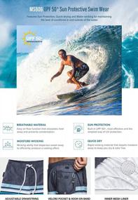 img 1 attached to Stay Stylish At The Beach With TSLA Men'S Quick-Dry Swim Trunks- 11-Inch Board Shorts With Pockets And Inner Mesh Lining