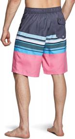 img 3 attached to Stay Stylish At The Beach With TSLA Men'S Quick-Dry Swim Trunks- 11-Inch Board Shorts With Pockets And Inner Mesh Lining
