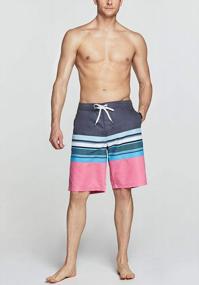 img 2 attached to Stay Stylish At The Beach With TSLA Men'S Quick-Dry Swim Trunks- 11-Inch Board Shorts With Pockets And Inner Mesh Lining