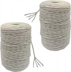 img 4 attached to Handmade Home Decor: TISOSO 3Mm X 164 Yards Macrame Cord In Beige - Perfect For DIY Wall Hangings, Plant Hangers, And Dream Catchers - 2 Pack Offer!