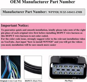 img 1 attached to 🔌 HOPUT WPT928 Wiring Kit 3u2z-14s411-zmb: Ford Lincoln Mercury Models Seat Module Connector Wire Assembly, 1 Pack