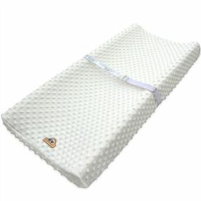 img 4 attached to Get Comfy With BlueSnail'S Ultra Soft Minky Dot Changing Pad Cover In White