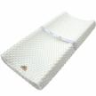 get comfy with bluesnail's ultra soft minky dot changing pad cover in white logo