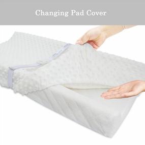 img 3 attached to Get Comfy With BlueSnail'S Ultra Soft Minky Dot Changing Pad Cover In White