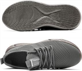 img 1 attached to Lightweight Lace-Up Casual Shoes For Men: Perfect For Sports, Gym, Running, And Walking
