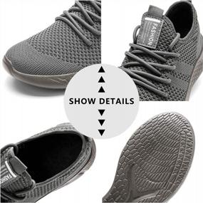 img 3 attached to Lightweight Lace-Up Casual Shoes For Men: Perfect For Sports, Gym, Running, And Walking