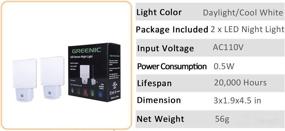 img 1 attached to Energy-Efficient 2-Pack LED Night Lights with 💡 Auto Dusk-to-Dawn Sensor - Daylight Cool White Glow