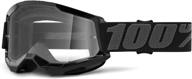 100% strata 2 mx and mtb 👀 goggles - performance eyewear for motocross and mountain biking logo