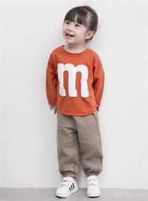 img 3 attached to Premium Cotton Linen Elastic Basic Harem Long Pants Bloomer Joggers for Toddler Kids