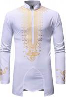 gold printed dashiki shirt for men - traditional african style with luxury metallic details by lucmatton logo