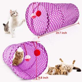 img 2 attached to 28Pcs Cat Toys Variety - Kitten Tunnel, Fish Teaser Wand, Fluffy Mouse & More!